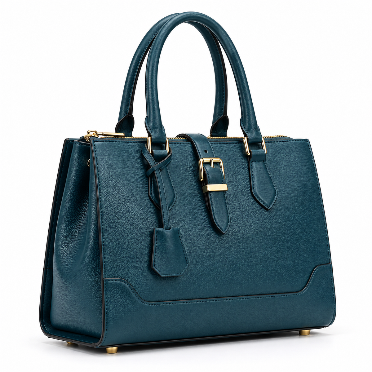 Structured Women's Handbag – Teal Blue