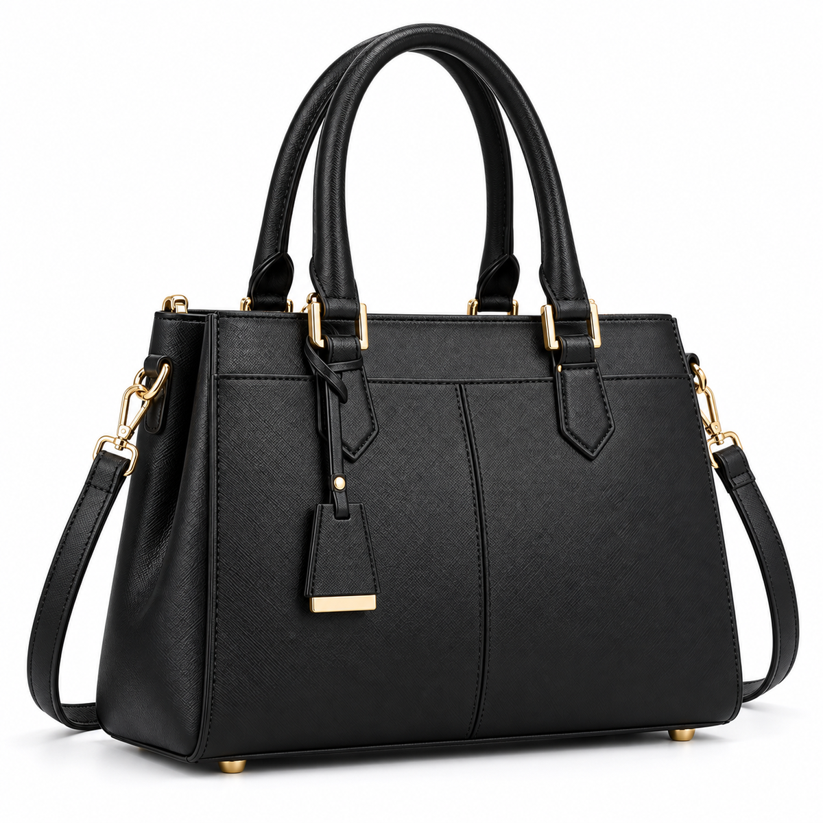 Classic Structured Women's Handbag – Black