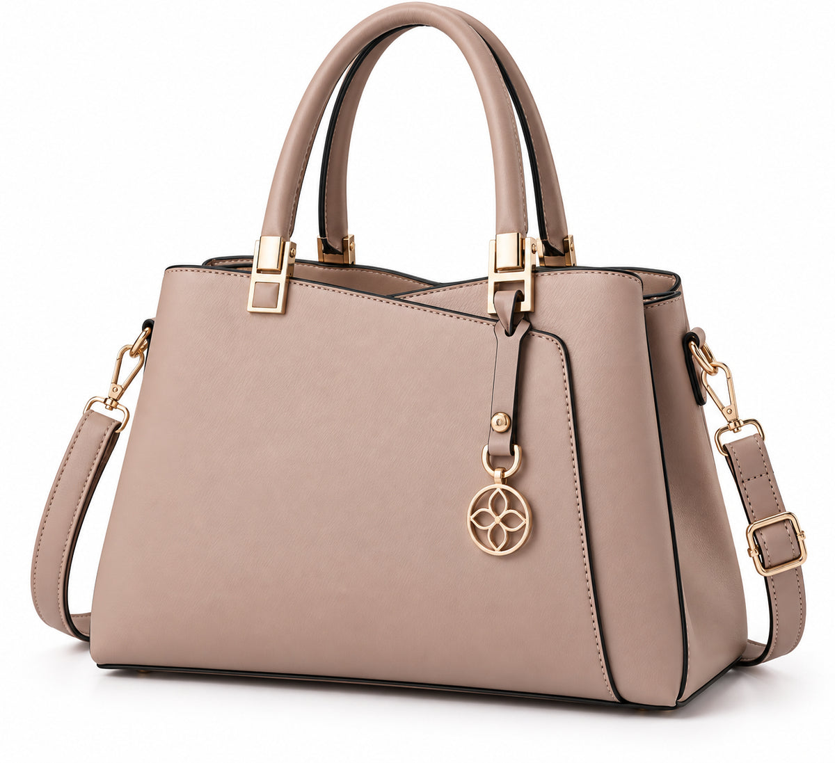 Structured Taupe Handbag